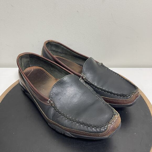 Allen Edmond Shoes Men 12 D Boulder Leather Slip On Loafers Comfort Driving - Picture 2 of 12